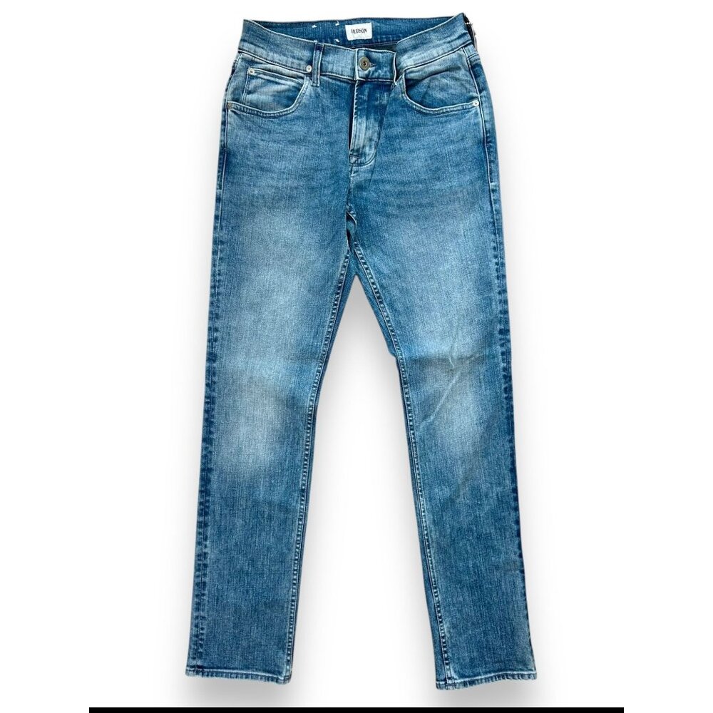 Hudson Black Slim Straight Medium Light Wash Jeans